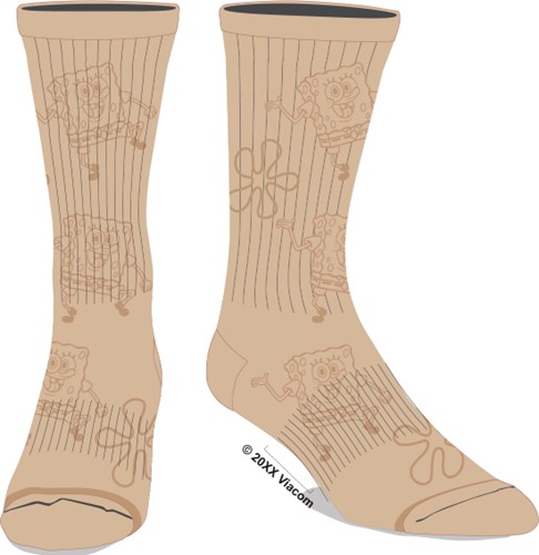 Chaussettes beiges Bob l'éponge