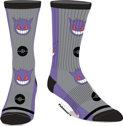 Chaussettes grises et violettes Pokémon Gengar