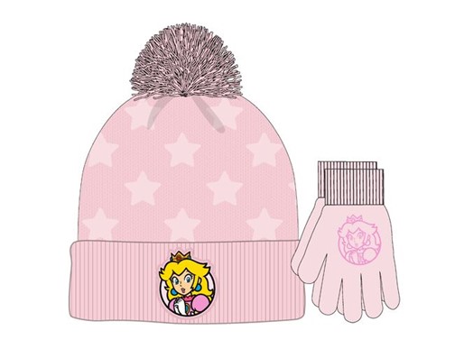 Chapeau et gants Super Mario Peach