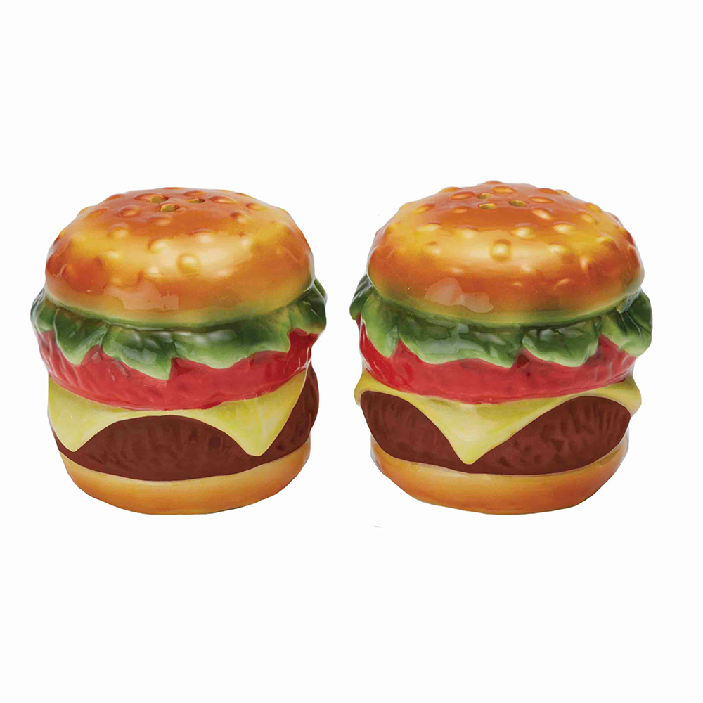 CHEESEBURGER SALT N PEPPER SHAKERS
