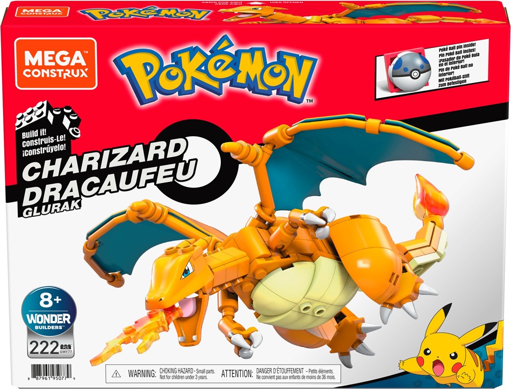 Ensemble de construction Pokémon Charizard Mega Construx
