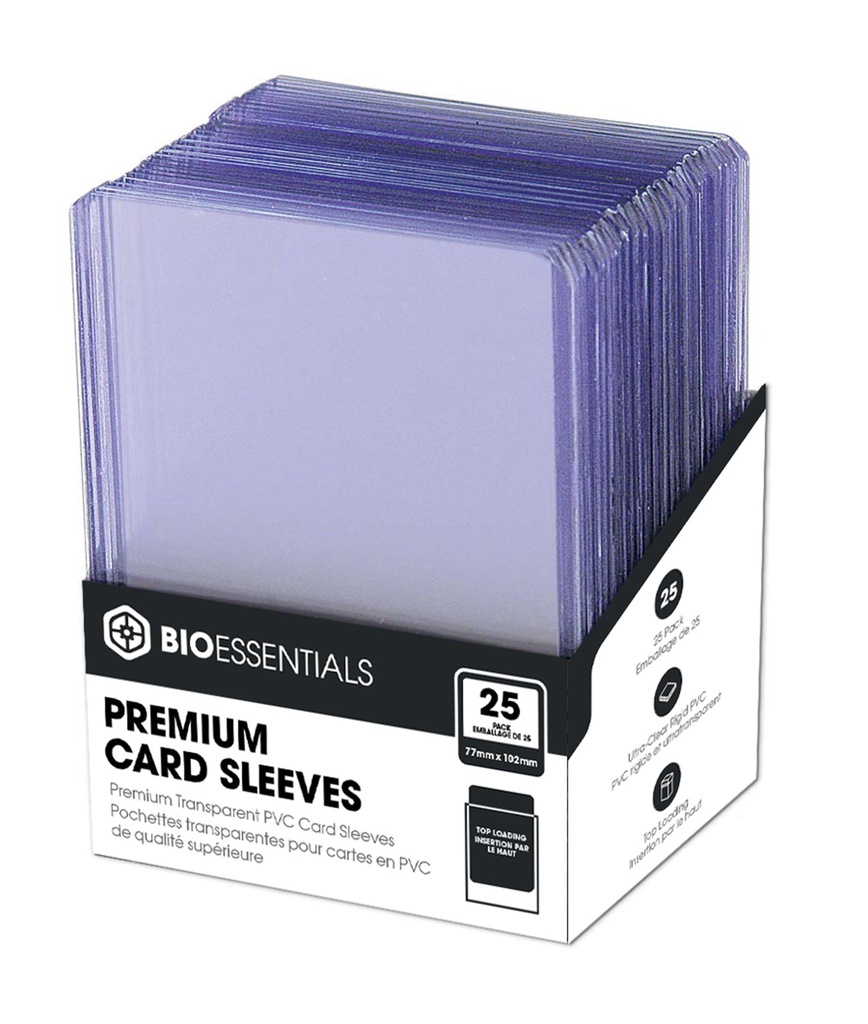 Biogenik Premium Transparent PVC Card Sleeves 25pk