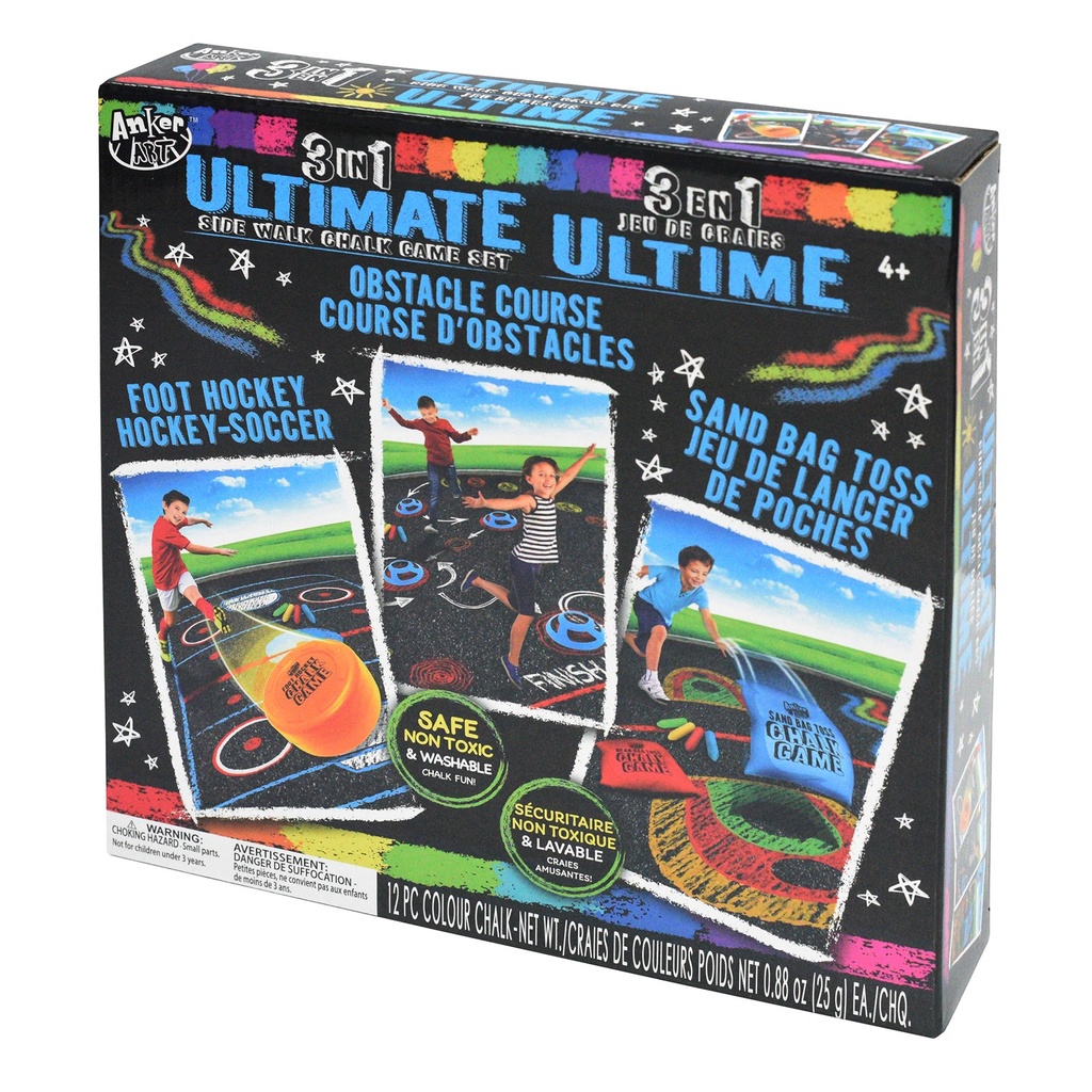 Sidewalk Chalk 3 N 1 Game Set