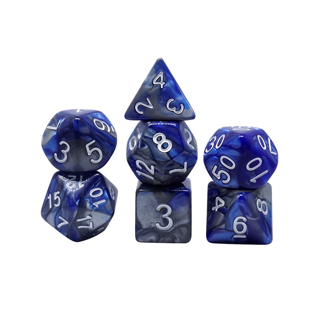 Ensemble de 7 dés Biogenik bleus