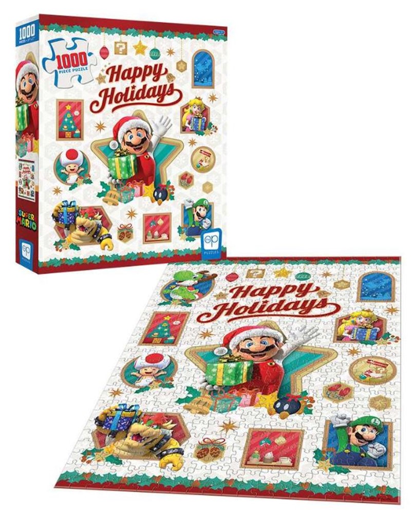 Super Mario “Happy Holidays” 1000 Pc Puzzle
